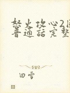 怒火攻心2国语普通话完整版免费观看