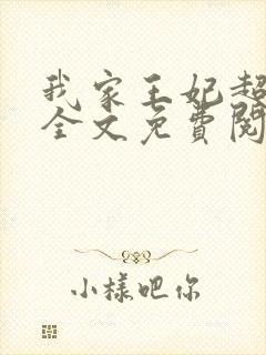 我家王妃超厉害全文免费阅读