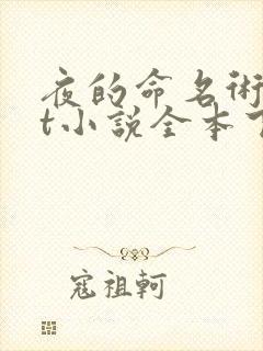 夜的命名术txt小说全本下载