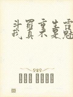 斗罗重生霍雨浩我真不是魅魔笔趣阁免费