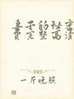 妻子的秘密3免费完整高清电视剧看