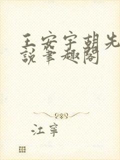 王安宇胡先煦小说笔趣阁封面