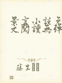 景言小说免费全文阅读无弹窗