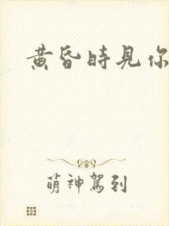 黄昏时见你封面