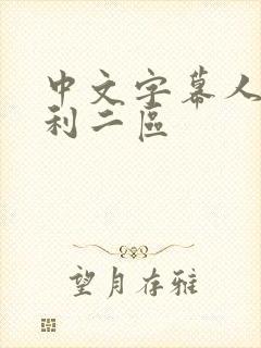 中文字幕人妻福利二区