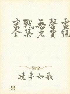 密战无声电视剧全集免费观看