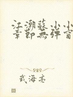 江潮苏小小最新章节无弹窗笔趣阁