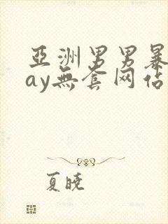 亚洲男男暴菊gay无套网站