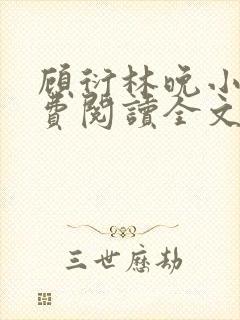 顾衍林晚小说免费阅读全文最新章节更新