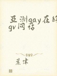 亚洲gay在线gv网站