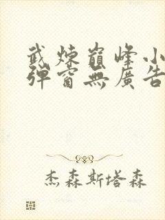 武炼巅峰小说无弹窗无广告