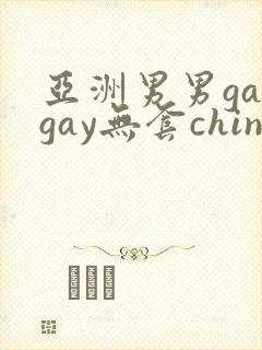 亚洲男男gaygay无套chinese封面