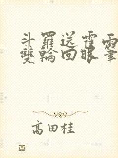 斗罗送霍雨浩一双轮回眼笔趣阁封面