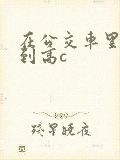 在公交车里c弄到高c封面