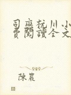 司恋杭川小说免费阅读全文无弹窗封面