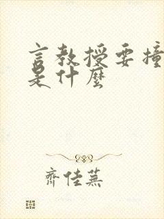 言教授要撞坏了是什么