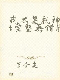 我不是戏神txt完整无错版封面