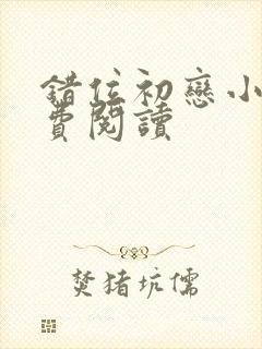 错位初恋小说免费阅读