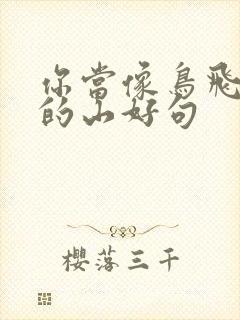 你当像鸟飞往你的山好句