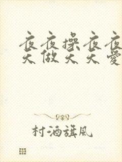 夜夜操夜夜爽天天做天天爱封面