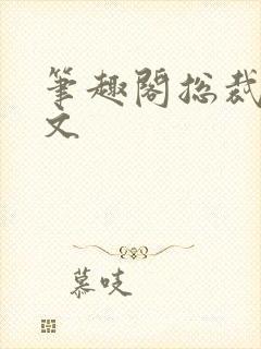 笔趣阁总裁高干文封面