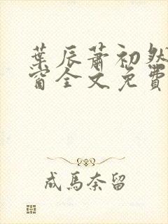 叶辰萧初然无弹窗全文免费阅读