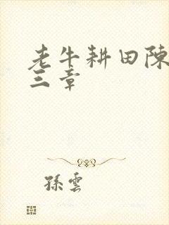老牛耕田陈雪第三章封面