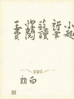 王悍苏祈小说免费阅读笔趣阁最新