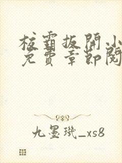 校霸扳开小班长免费章节阅读封面