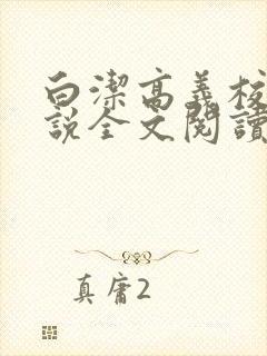 白洁高义校长小说全文阅读