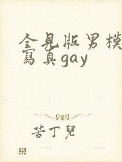 全见版男模私密写真gay封面