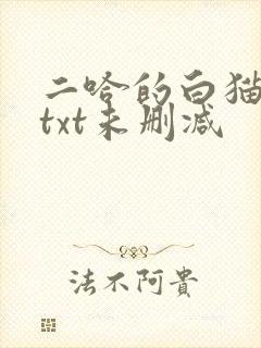二哈的白猫师尊txt未删减