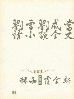 刘雪刘成当代爱情小说全文免费无弹窗阅读