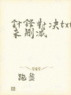 针锋对决txt未删减封面