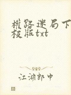 权路迷局下载精校版txt