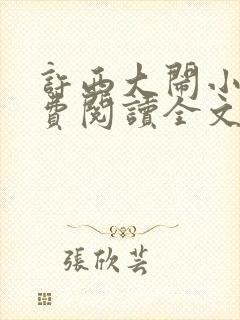 许西大闹小说免费阅读全文无弹窗