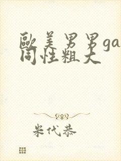 欧美男男gay同性粗大