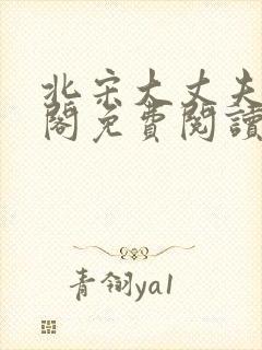 北宋大丈夫笔趣阁免费阅读