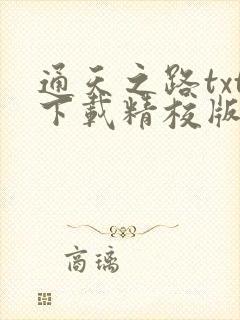 通天之路txt下载精校版封面