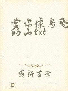 当你像鸟飞往你的山txt
