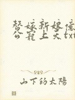 替嫁新娘亿万老公宠上天txt下载全本