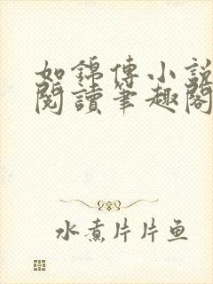 如锦传小说全文阅读笔趣阁封面