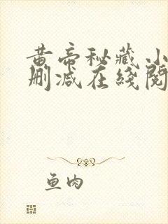 黄帝秘藏小说无删减在线阅读