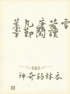 叶凡唐若雪最新章节阅读