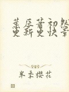 叶辰萧初然刚刚更新更快章节