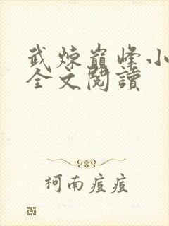 武炼巅峰小说读全文阅读封面