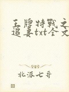 王牌特战之权少追妻txt全文下载