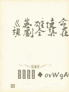 《英雄使命》电视剧全集在线观看