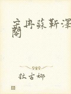 宋冉苏靳泽笔趣阁