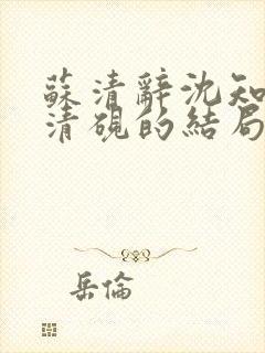 苏清辞沈知夏林清砚的结局是什么